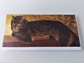 Carte pliante chat sur une balustrade de A. Steinlen 