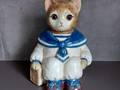 Grande boite chat humanisé habillé en matelot