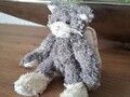 Peluche chat ange gris