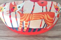 Rosina Wachtmeister Etui à lunettes XL chats "Cats red flowers"