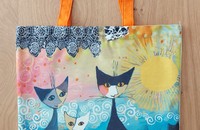 Rosina Wachtmeister chats sac de comission shopping bag "Merleto Sole"