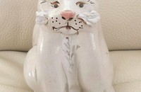 Tirelire chat en poterie artisanal