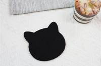  Sous-verre tête de chat noir