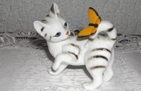 Petit chat vintage avec papillon 4