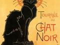 Essuie-verres "Tournée du chat noir" de Steinlen