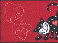 Tapis paillasson chats "Romeo in Love" lavable