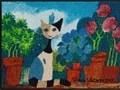 Rosina Wachtmeister tapis paillasson chat "Secret garden" lavable
