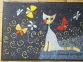 Rosina Wachtmeister tapis paillasson chat "Danza delle farfalle" lavable