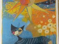 Rosina Wachtmeister carte pliante chat Dolce vita