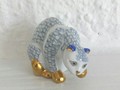 Petit chat Franklin Mint avec bleu et or 9