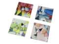 Rosina Wachtmeister 4 sous-verres 2020 chats "Colori del paradiso"