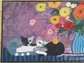 Rosina Wachtmeister Tapis paillasson chats "Sleep well" lavable