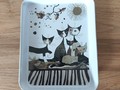 Rosina Wachtmeister petit plateau chats "Cats Sepia"