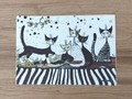 Rosina Wachtmeister essuie-verres chats "Cats Sepia"