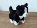 Peluche chat noir - blanc