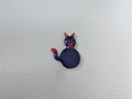 Petite broche émaillée chat bleu