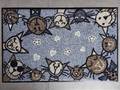 Tapis paillasson chats lavable Cercle de chats