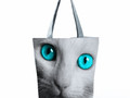 Sac porté épaule chat aux yeux bleu