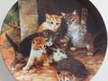 Assiette de collection chats "Ami ou ennemi"