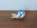 Petit chat vintage avec laine bleu 33