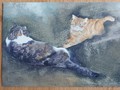 Carte postale d'art chats Dédé Moser Friends