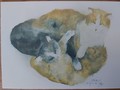 Carte postale d'art chats Dédé Moser La mama e i so pinin