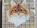 Serviettes avec 2 chats différents