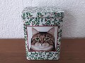 Boîte en métal noël avec 2 chats