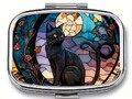 Boîte à pilules chat noir