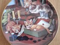 Assiette de collection chats Sur le secrétaire