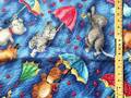 Tissu chats, chiens et parapluies 