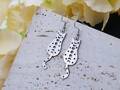 Boucles d'oreilles Chats phases lunaire argent