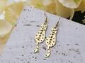 Boucles d'oreilles Chats phases lunaire or