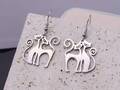 Boucles d'oreilles chats amoureux 