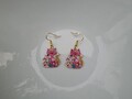 Boucles d'oreilles 2 chats pink-rose