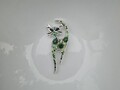 Broche chat avec strass vert