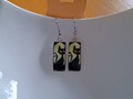 Boucles d'oreilles chat noir