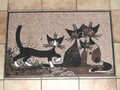 Rosina Wachtmeister tapis paillasson chats "Serafino & Friends" lavable