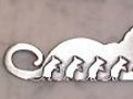 Broche "Chat avec 4 souris"