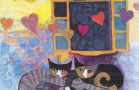 Serviettes Rosina Wachtmeister "Flying hearts"