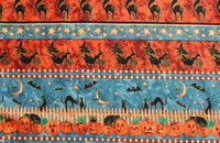Tissu HALLOWEEN "Chats et courges" 
