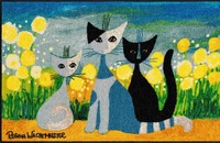 Rosina Wachtmeister tapis paillasson chats "Springtime" lavable