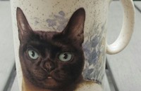 Tasse avec tête de chat I