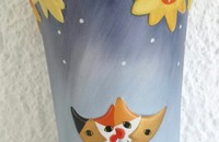 Rosina Wachtmeister vase "Chats avec tournesols"