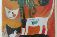 Rosina Wachtmeister chats carte pliante Tour de chats