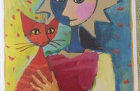 Rosina Wachtmeister carte pliante chat Rayon de soleil