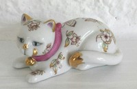 Petit chat Franklin Mint avec papillons
