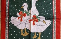 Linge de cuisine oies "Holly Geese"