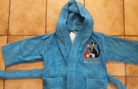 Rosina Wachtmeister manteau de bain, enfants, bleu, chats all together