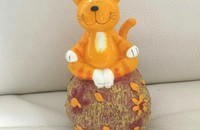 Tirelire chat yoga